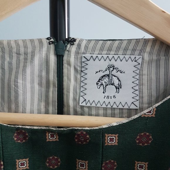 Black Fleece by Thom Browne Green Cap Sleeve Dress - Picture 3 of 5